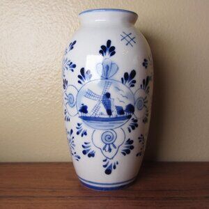 delft holland vintage flute vase 019296 (W6279)